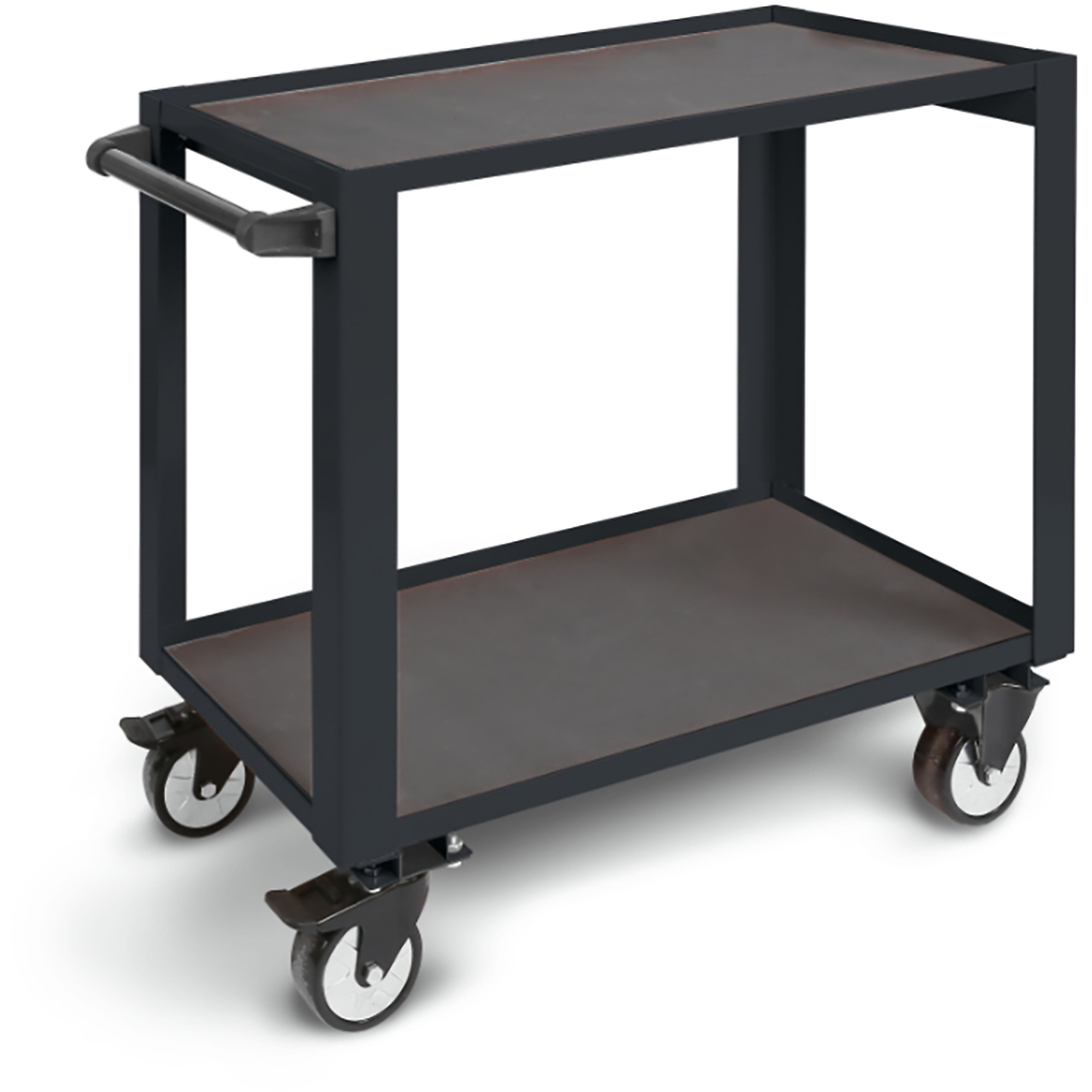 Beta CP51 Heavy Duty Rolling Tool Cart — 35.4in. x 19.69in. x 34.25in., Grey, Rubber Mat Lined Shelves, 1650-Lb. Capacity, 5in. Casters, Model# CP51 G